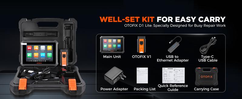 OTOFIX D1 Lite Bidirectional Scan Tool  2-Year Updates, 2026 Newest All System Automotive Portable Diagnostic Scanner, 38+ Reset Services, FCA AutoAuth, Active Test, CANFD&DOIP, Auto VIN Multilingual OBD2 with Display，springtok