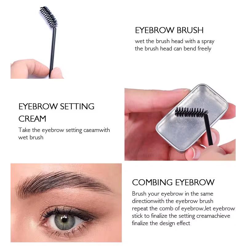 Lightweight Clear Brow Sealer, Long-Lasting & Smudge-Proof, Creates Natural 3D Eyebrows, Colorless Setting Gel, Defined & Separated Hairs, Affordable for Students & Beginners, Must-Have for Perfect Brow Makeup