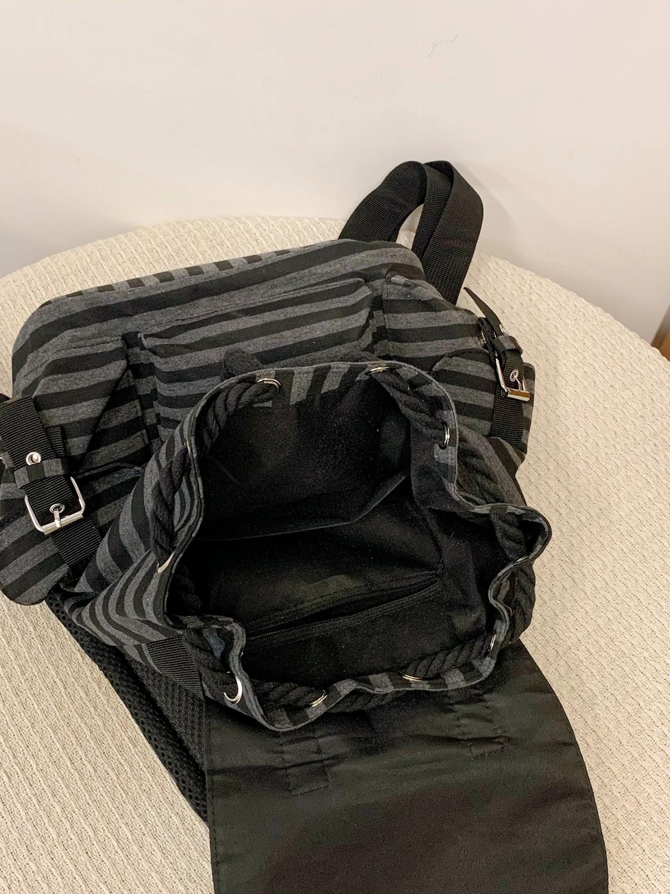 Artistic practical texture fashionable high-quality backpack, retro personality large capacity simple and versatile backpack, flip design, multiple zippered pockets, can accommodate books and documents, Multi Compartment Backpack