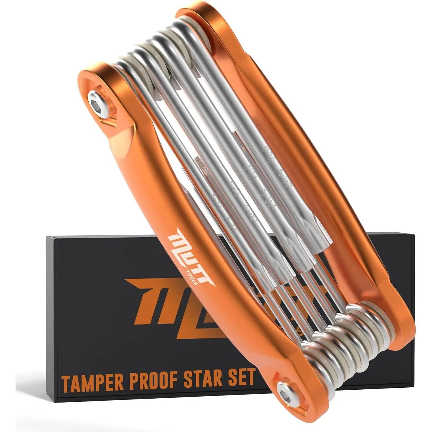 Mutt Tools 10-Piece Tamper-Proof Torx Wrench Set - Star-Shape Steel Wrenches (T6-T30) for Security Tasks