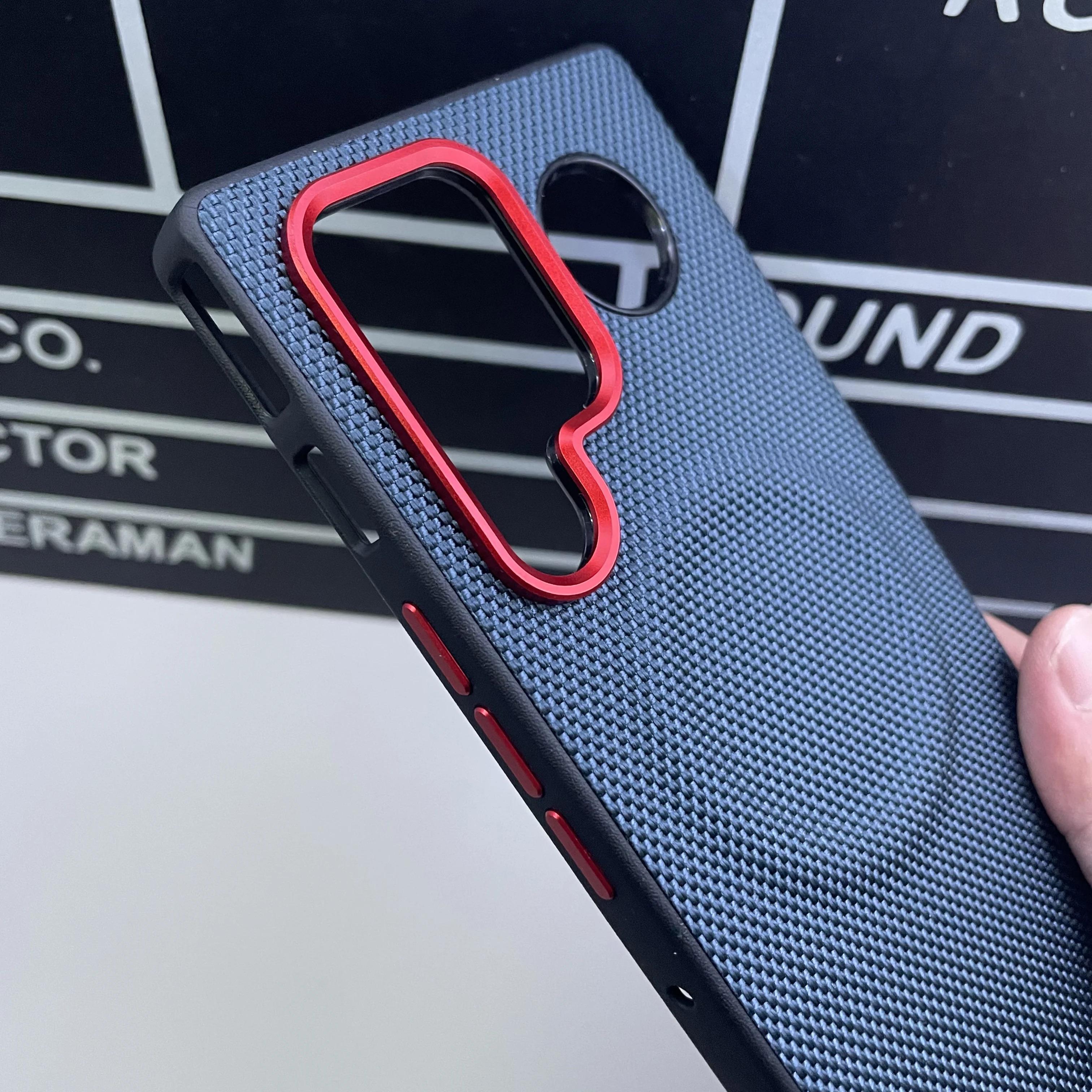 Magnetic Case For ZTE nubia RedMagic 11 Air Case Weave PU Leather Magnet Back Cover