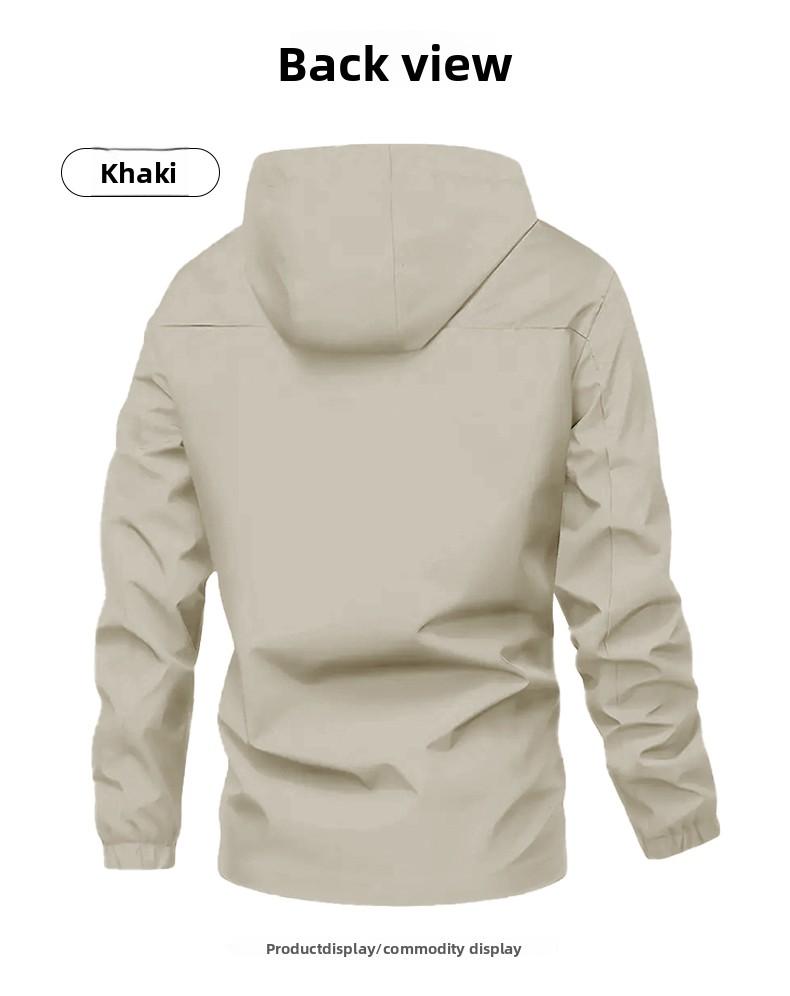 Men's Waterproof Windproof Hooded Outdoor Jacket - New Spring & Autumn Loose-Fit Sports Coat (Couple-Compatible Mountaineering Style)
