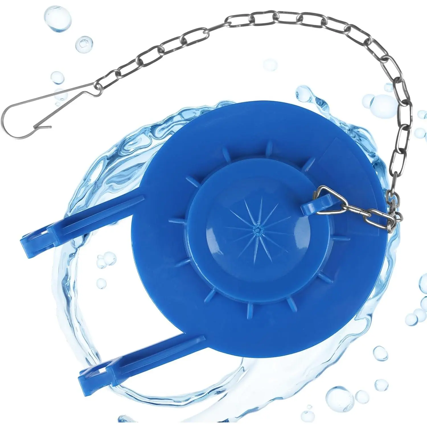 Toilet Flapper  2 Inch - Compatible with   Standard Kohler   Gerber Toilets  Water Saving Rubber Flush Valve Flapper with Stainless Chain Blue 1Pack