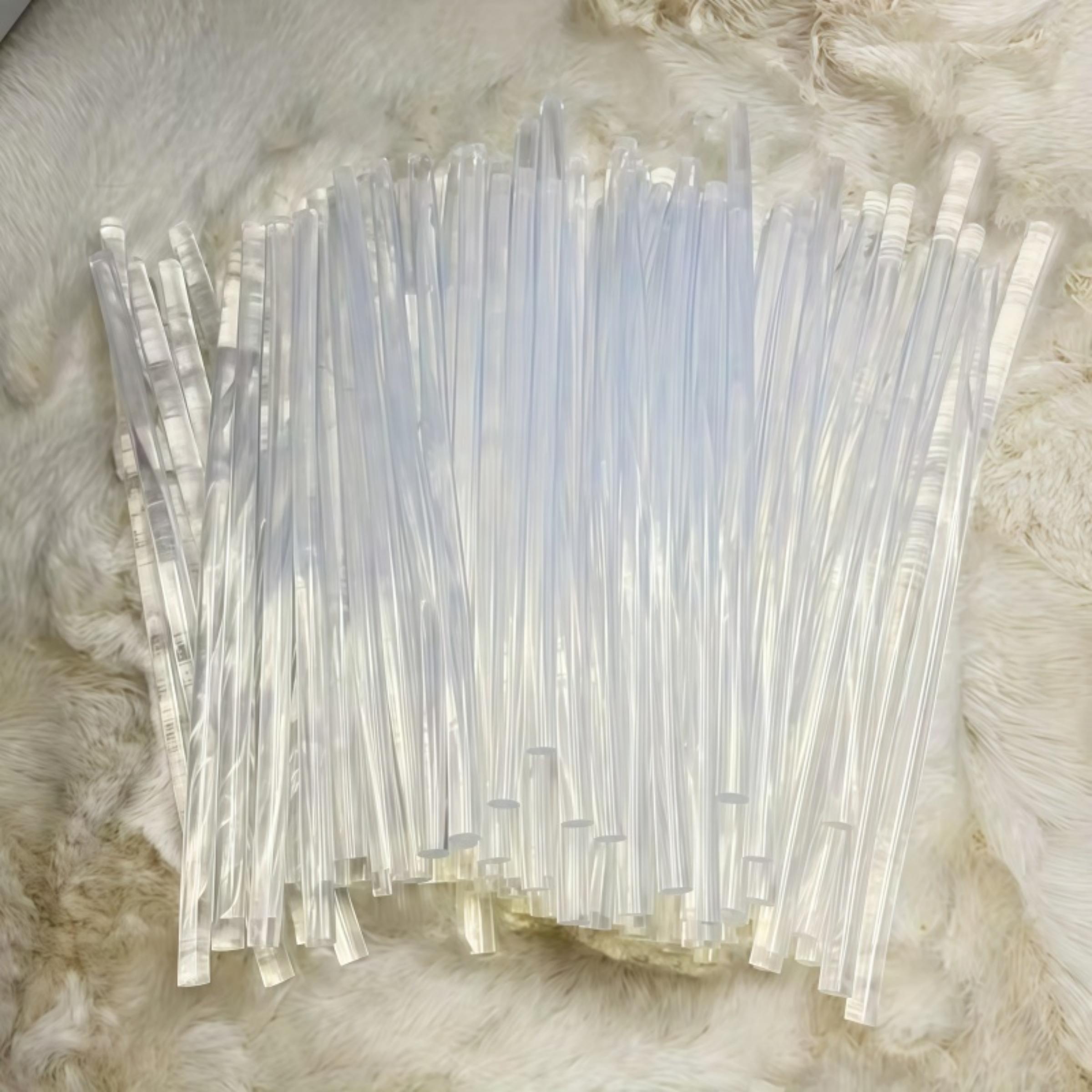 50pcs Super Sticky High Transparency Crystal Hot Melt Rods, 7mm X 200mm, Compatible with Most Hot Glue Guns, DIY Crafts, Repair Tools