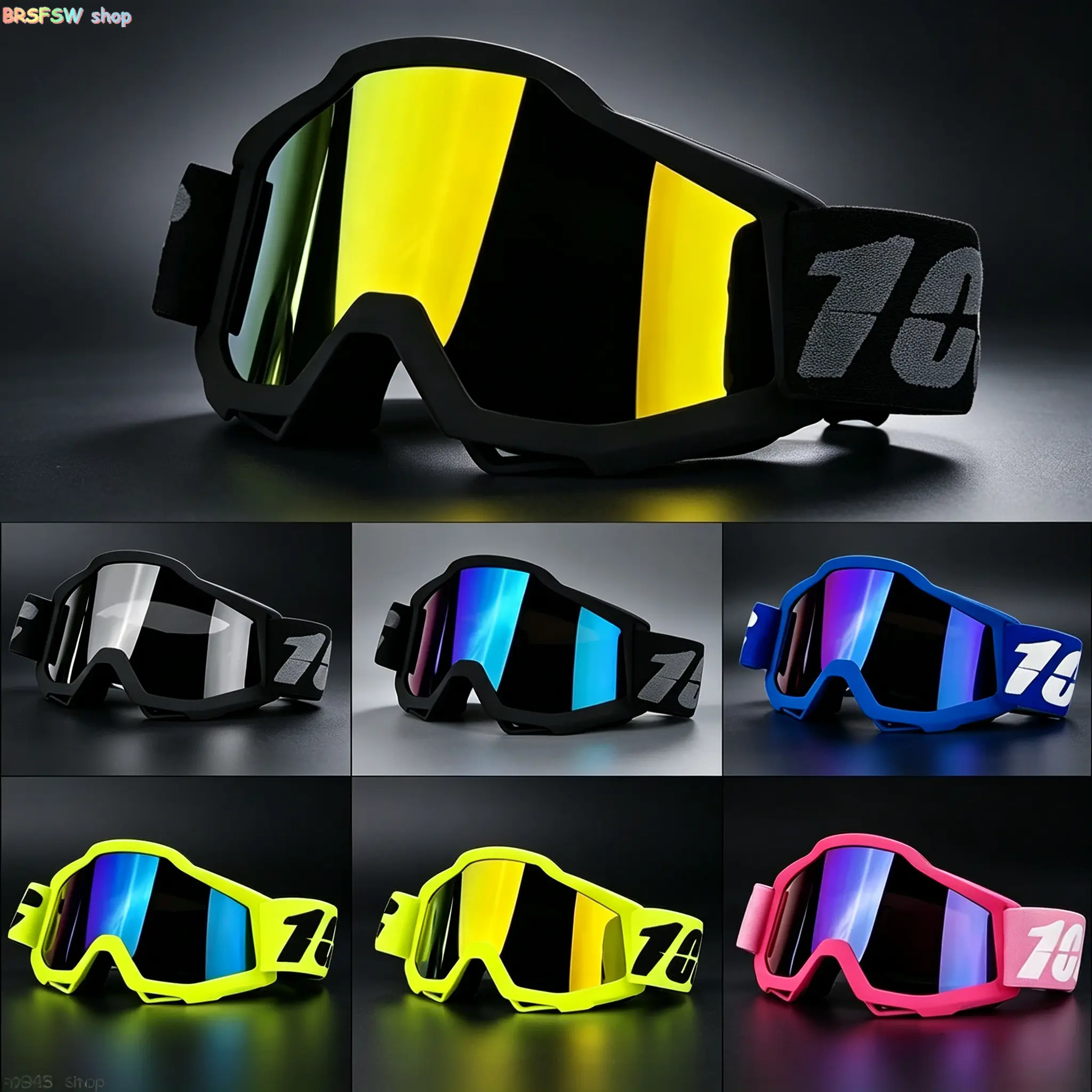 Unisex Full-Frame Off-Road Goggles with Photochromic Lens, UV-Resistant, Wind Proof, Universal Fit - Motorsports Protective Eyewear for Motorcyclists, Skiing
