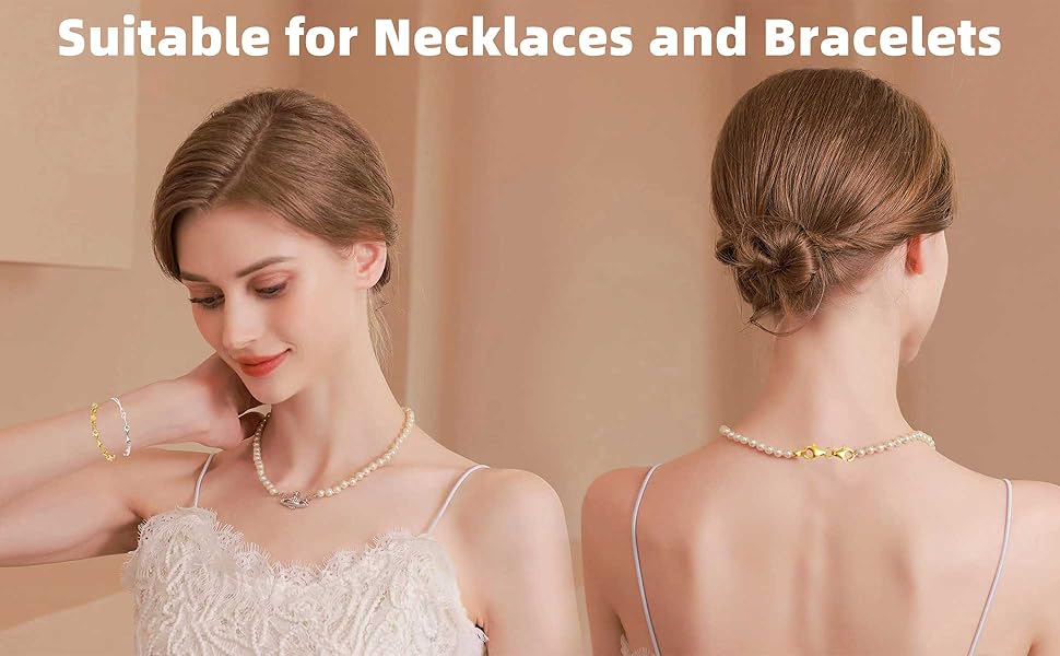 Double Lobster Clasp 925 Sterling Silver Necklace Clasp Classic Double End Design Necklace Clasps ,Necklace Extender Suitable for Jewelry Chain