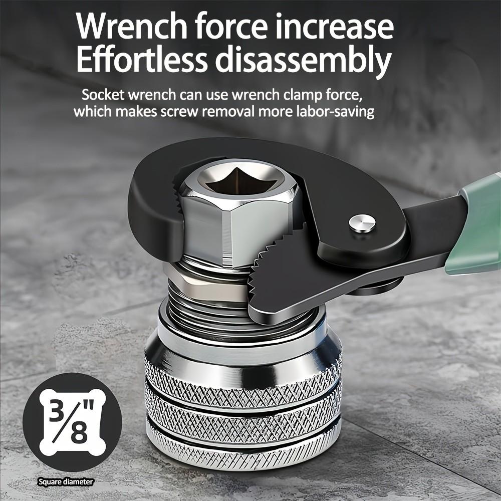 Adjustable Socket Wrench Set, Multifunctional Anti-slip & Durable Adapter, Car Repair Mechanical Tool Set, High Precision Manual Tool