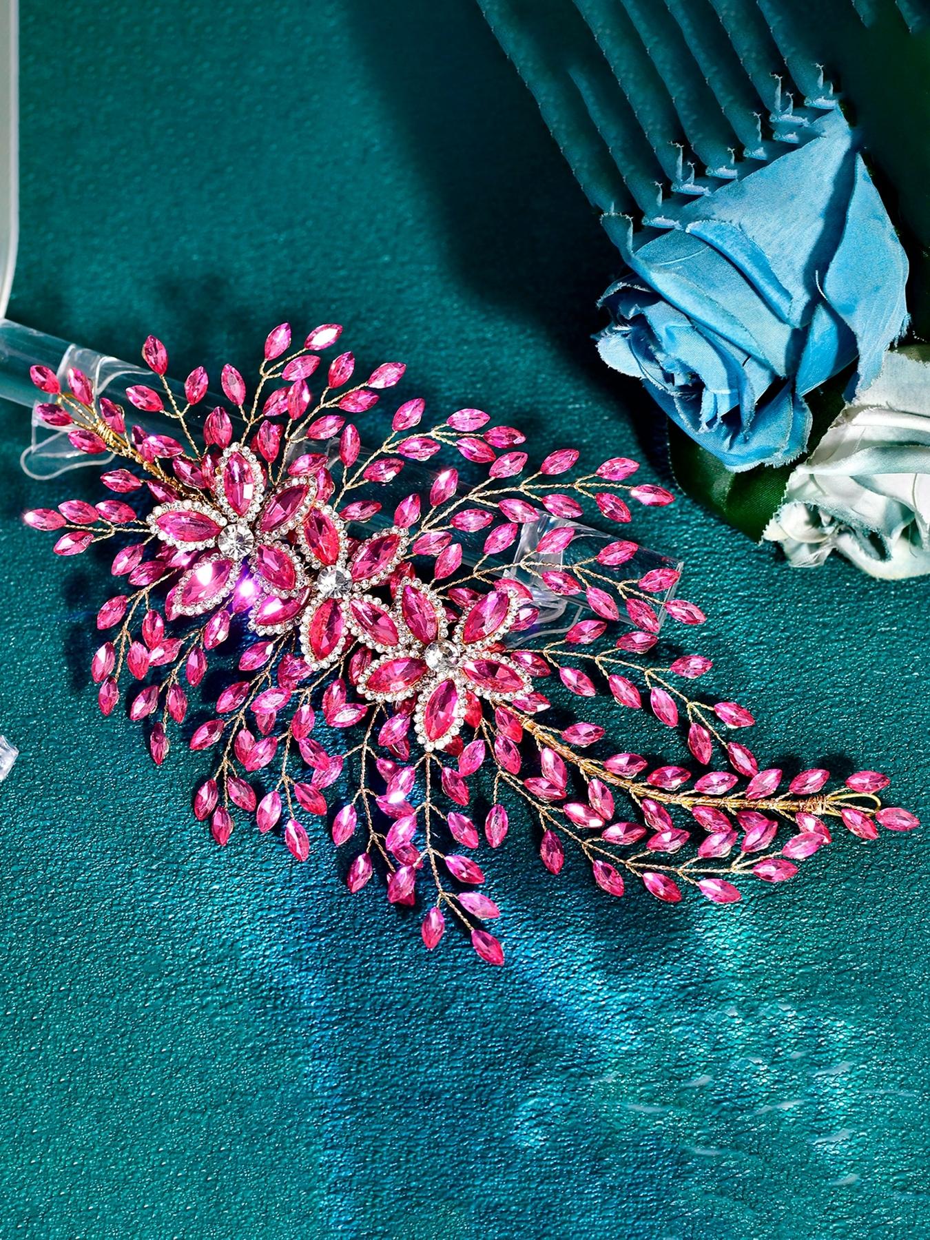 Wedding Bride Bridal Headband Sparkling Fashion Women Rhinestone Hair Accessory for Party Gathering Dance Photo Shoot