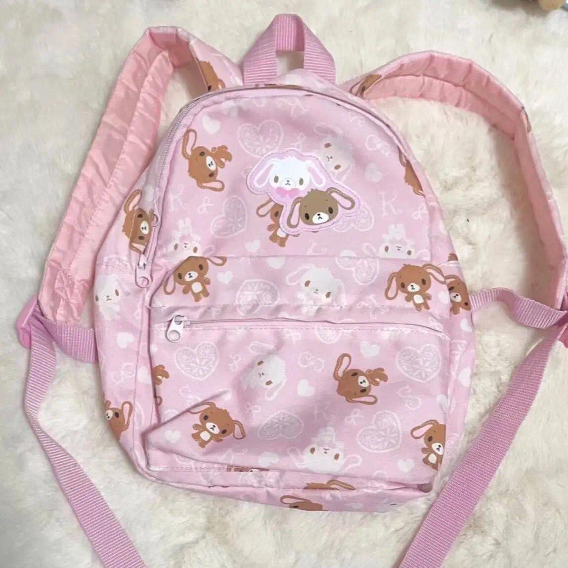 37cm Sugarbunnies Pink Backpack Large Capacity Multi-Layer Storage Travel Take Bag  Anime Student Rewards Girl Birthday Gift Toy