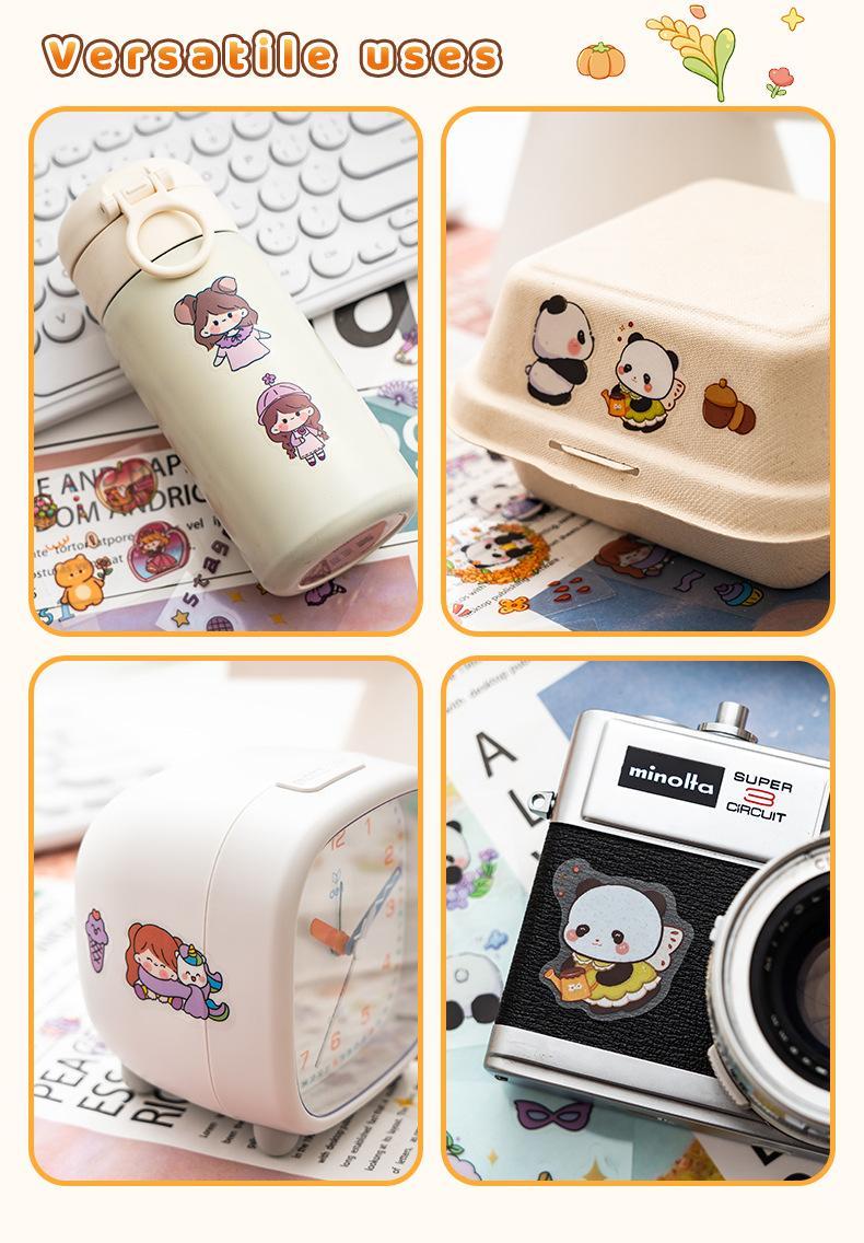 50Pcs Cute Cartoon Stickers Kawaii Decoration Stickers Kids Gift Waterproof Stickers Stationery Supplies Scrapbooking Stickers