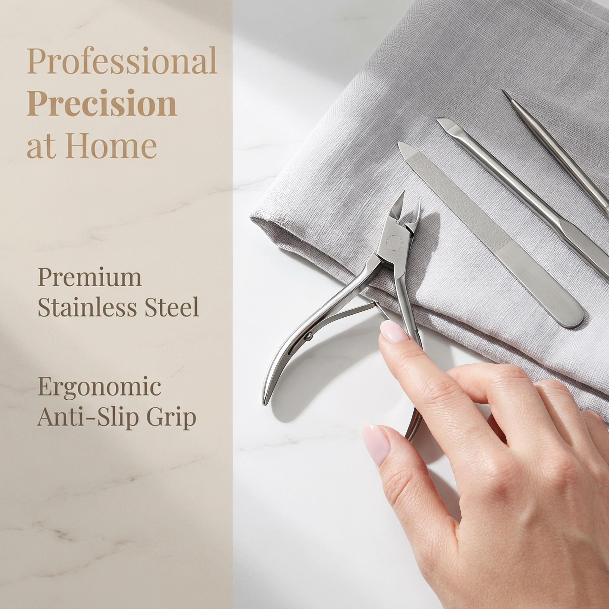 15Pcs/Set Cuticle Trimmer Cuticle Remover Cuticle Pusher,Stainless Steel Professional Pedicure Manicure Tools Cuticle Nippers Cutter Clippers Kit for Finger and Toe Nail,Christmas Gifts,Hand Tools Kits,Fathersdaygift-YY2