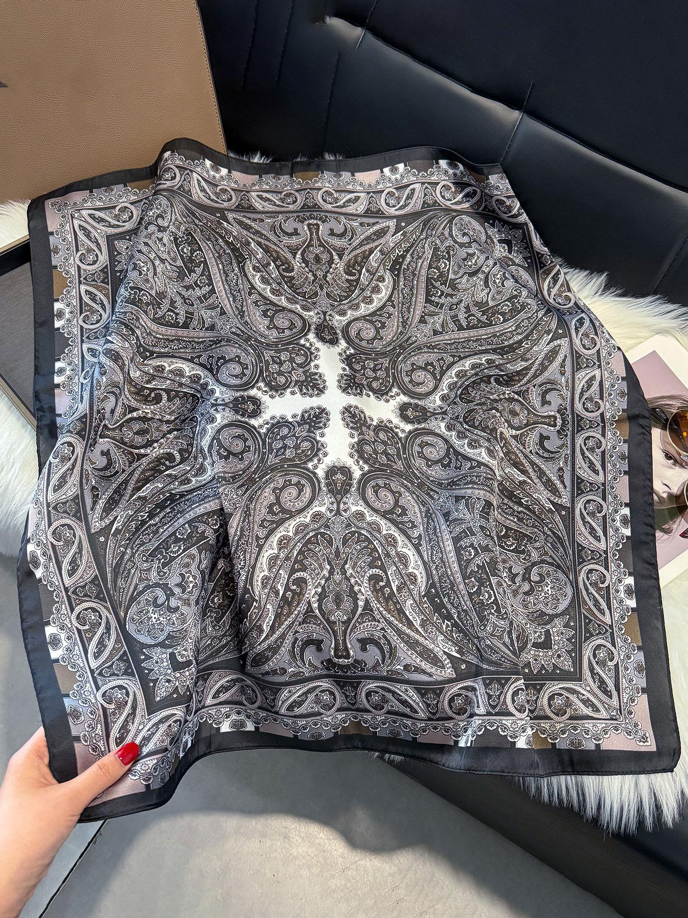 Boho Style Paisley Print Scarf, Bandanas, Casual Soft Comfortable Shawl for Women & Men, Fashion Accessories for Daily Wear, Scarf Head Wrap