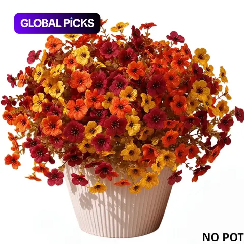 18pcs Artificial Flowers, Realistic Daisy Mix, High-End Fake Flowers, Decorative Flowers, Artificial Floral Arrangements, Autumn Decor, Outdoor Garden Decoration, Thanksgiving Halloween Setup #GLOBAL PICKS