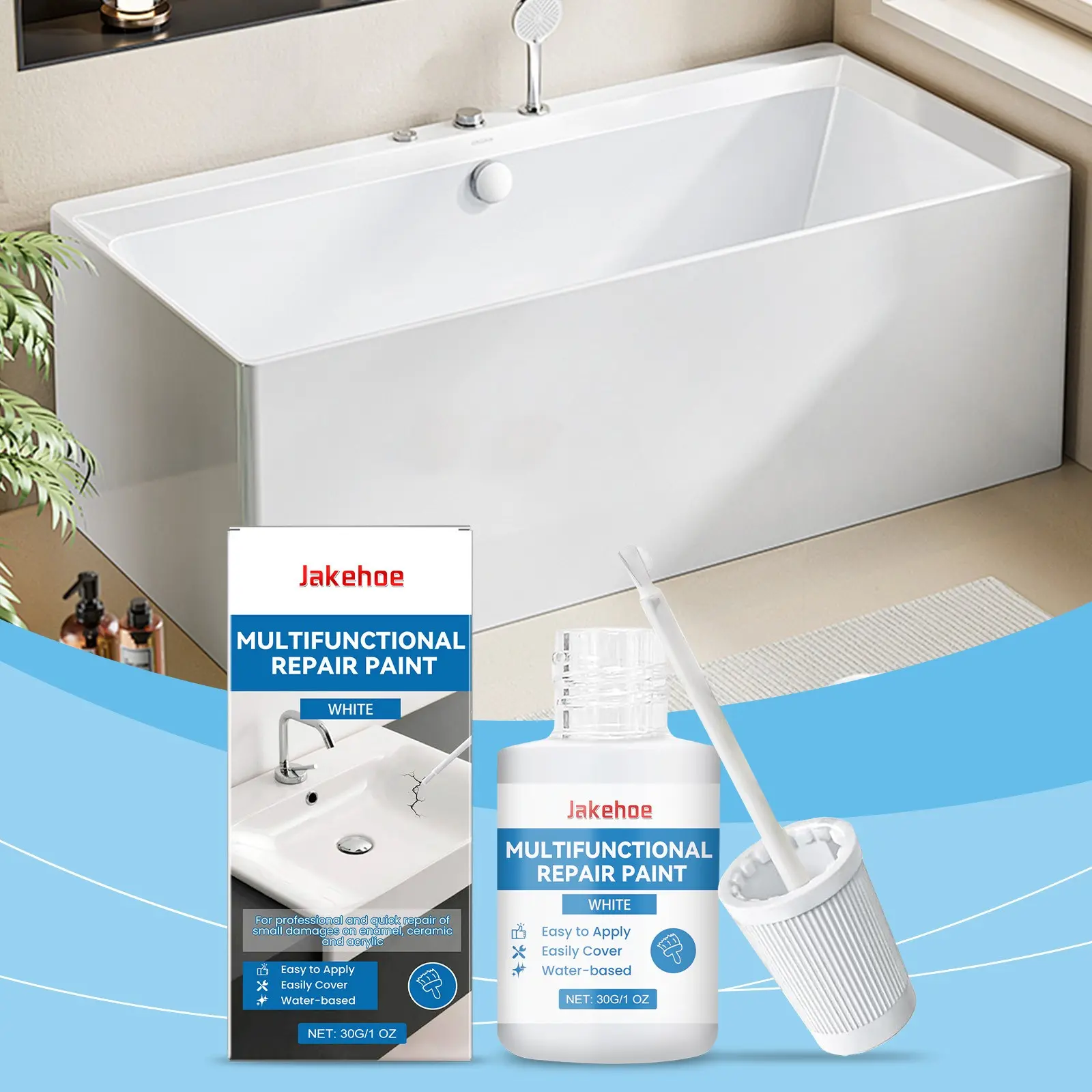 Multi-Functional Repair Paint for Bathroom Tile Scratches, Easy Application, Durable Finish, Ideal for Home Renovation Projects