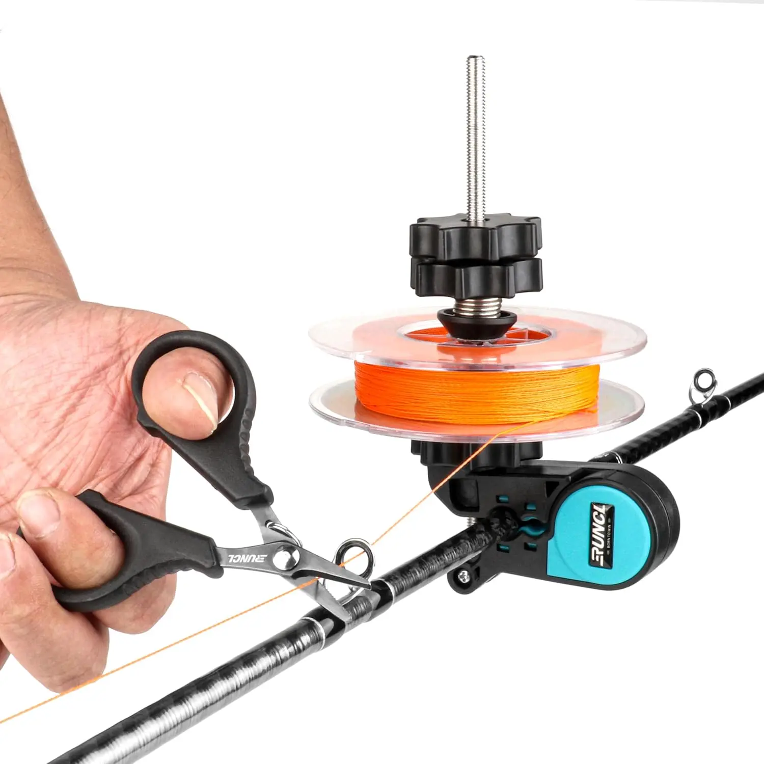 Portable Fishing Line Spooler Machine - Clamp-On Rod Line Winder Tool with Tension Control for Saltwater Gear & Cool Gifts for Men