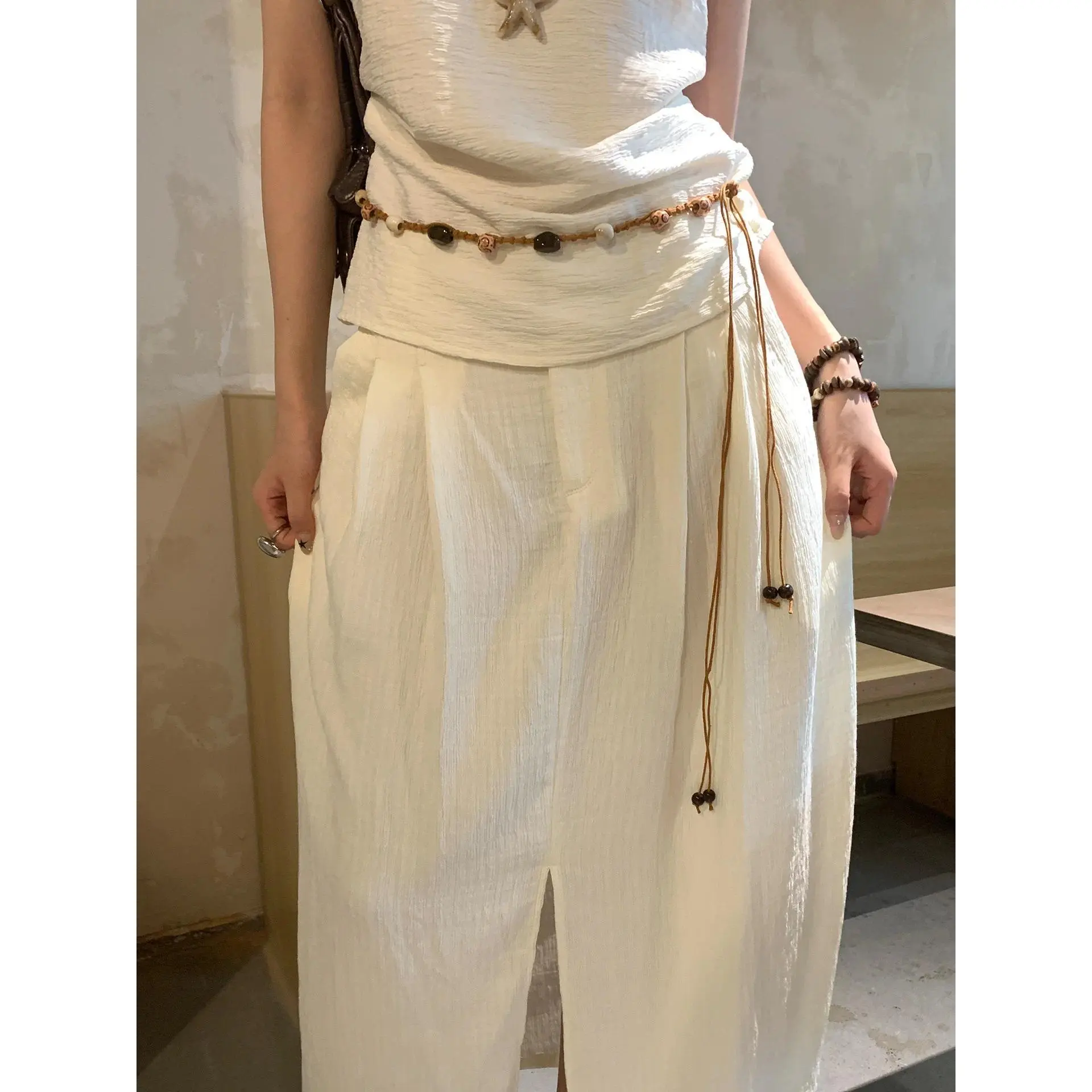 Ethnic Style Woven Beaded Waist Rope For Women With A Dress To Decorate The Summer Bohemian Belt And Waist Chain To Cinch