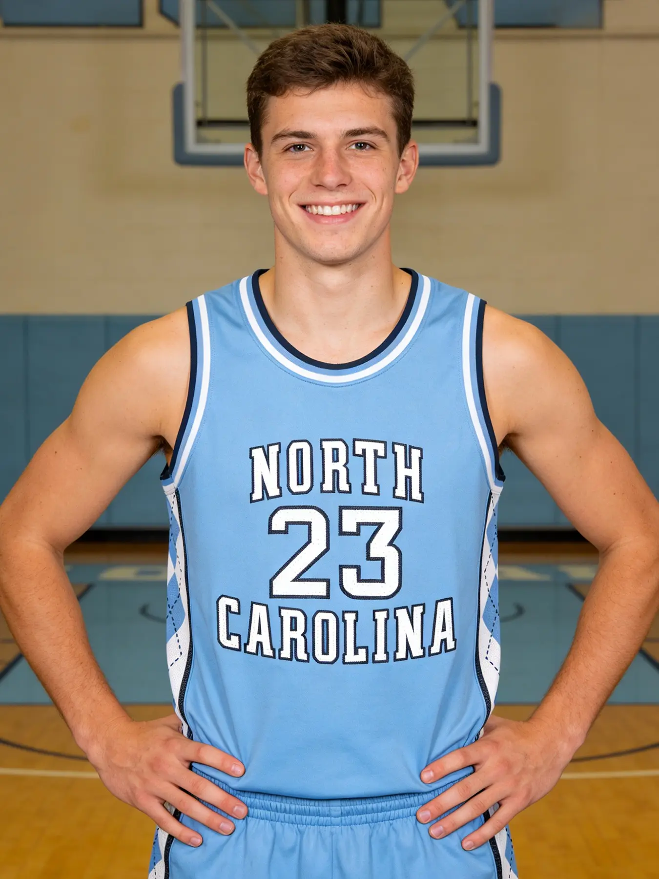 North Carolina Men's Blue Basketball Jersey #23, Moisture Wicking Comfortable Fabric, Ideal for Outdoor Sports & Training