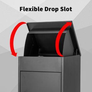 Linor Package Delivery Box for Outside, 17.3''L*13.8''W*22.1''H, Large Galvanized Steel Delivery Box for Packages, Anti-Theft Wall Mounted Mailbox, Lockable Drop Delivery Box for Porch, Curbside Organiser Racks