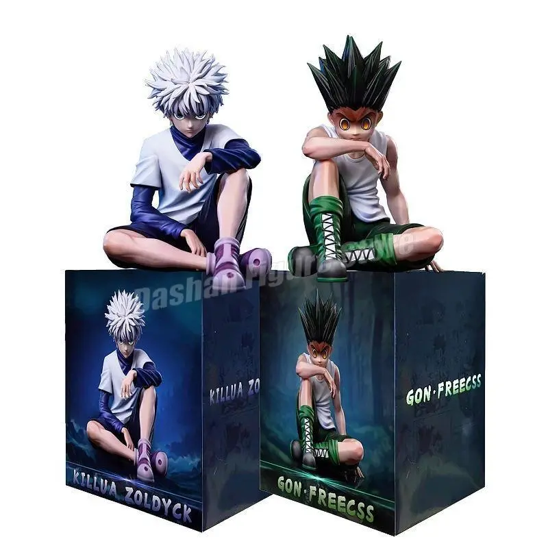 PG Hunter×Hunter GON FREECSS Killua Zoldyck Action Figure Noodle Stopper Anime Killua Figure Statue Car Ornaments PVC Model Toys
