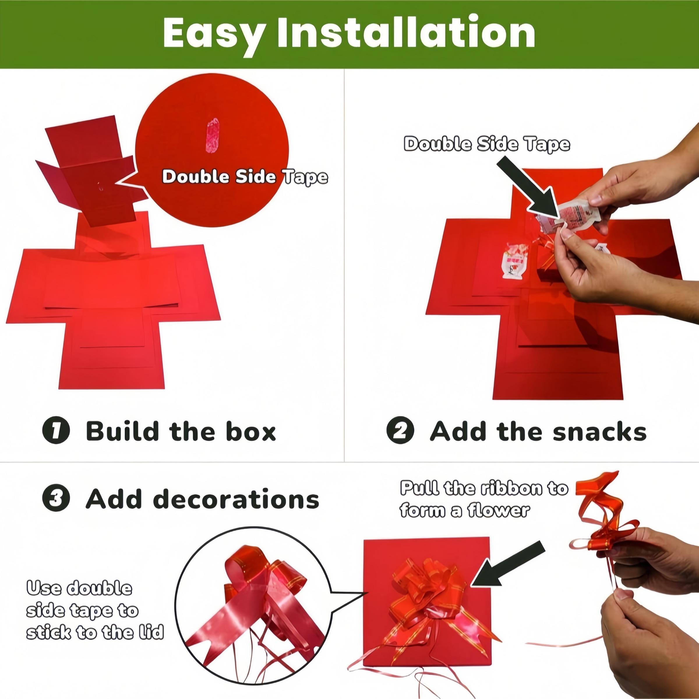 5-Layer DIY Creative Explosion Gift Box Set, Self-Made Mystery Gifts, Surprise Photo Album, Birthday, Valentine's Day, Christmas Party Decorations, Anniversary Box