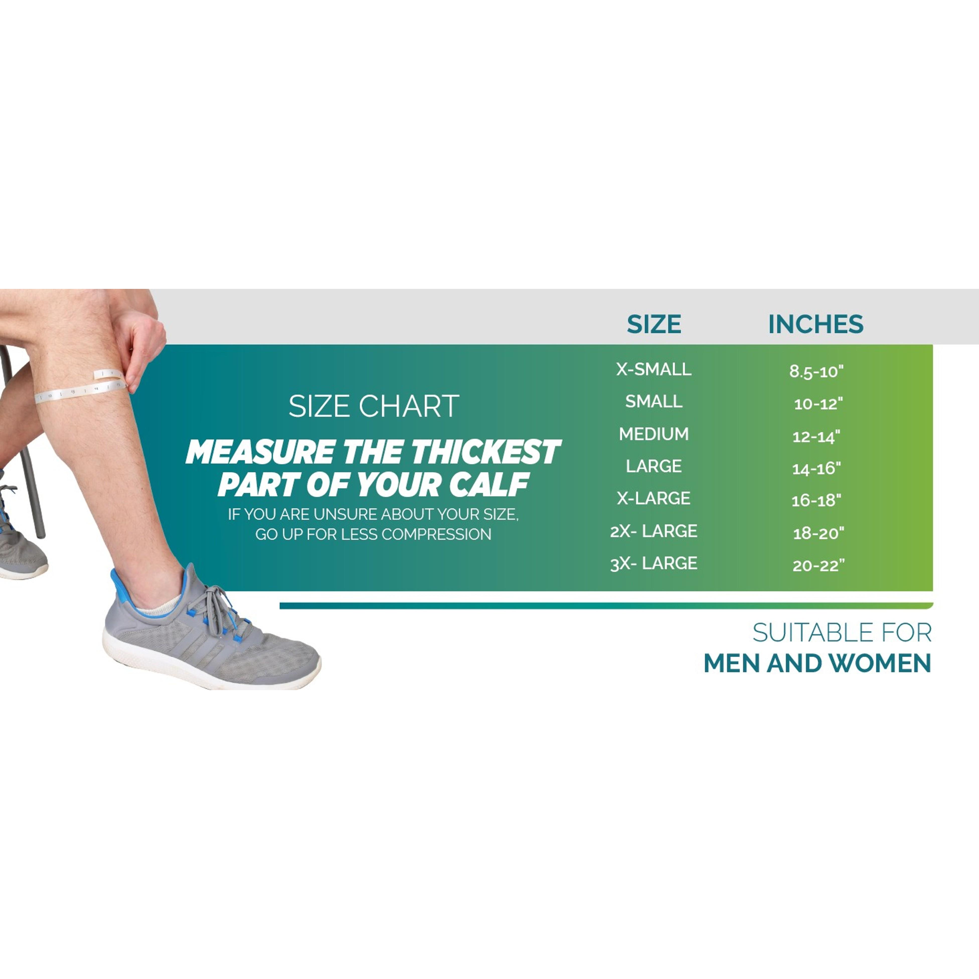 Calf Compression Sleeve for Men & Women, 20-30mmHg Compression