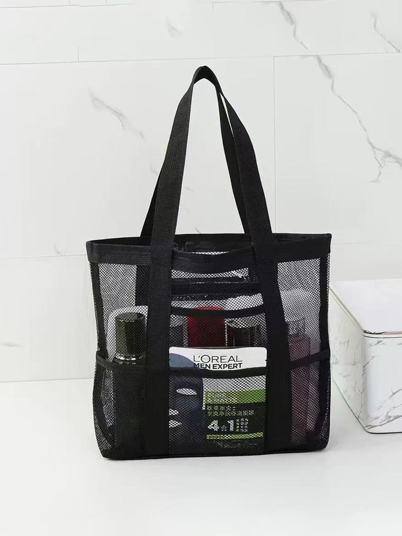 Women's Beach Bag, Casual Hobo Pool Bag with Zipper Inner Pocket, Foldable Swim Tote for Vacation Essentials, Stylish and Practical