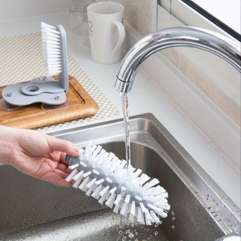 2pcs Wall-Mounted Cup Cleaning Brush, Multi-Functional and Practical Cleaning Brush, Cleaner, Suitable for Kitchen Sinks and Washbasins, Rotatable Cup Cleaning Brush for Washing Cups, Bottle Washer