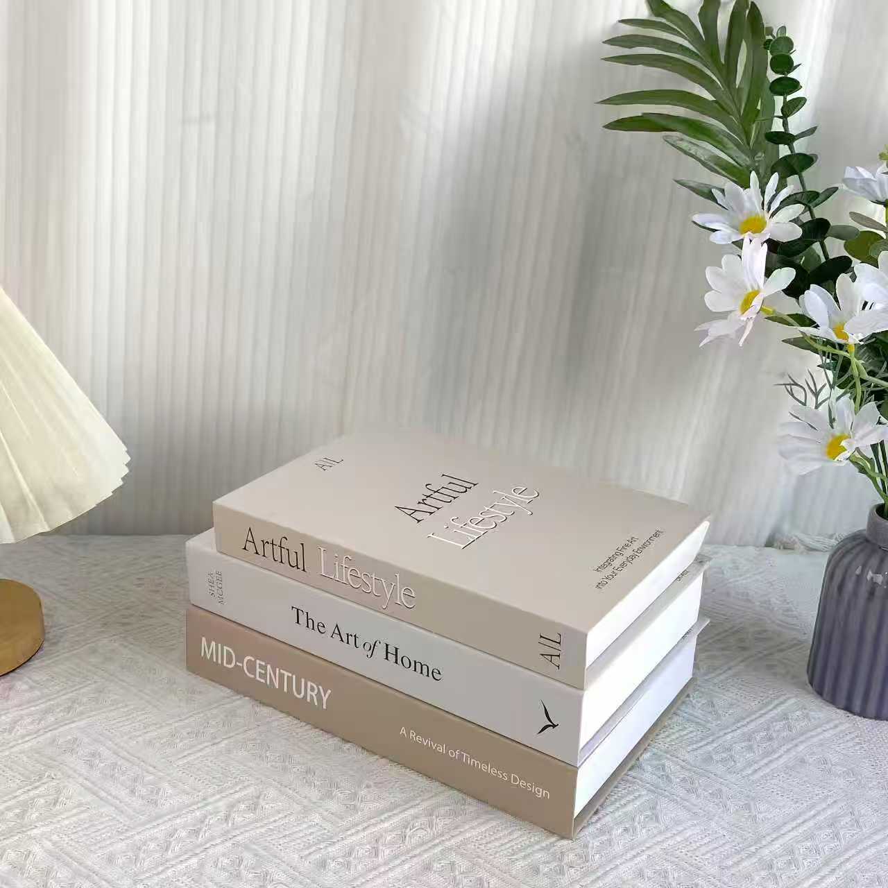 3PCS/set Modern Simplicity Coffee Table Decorative Books Set, Home Hotel Soft Decoration, Origami Handmade Fun Storage, Fresh Literary Style Desk Ornament，home ornament