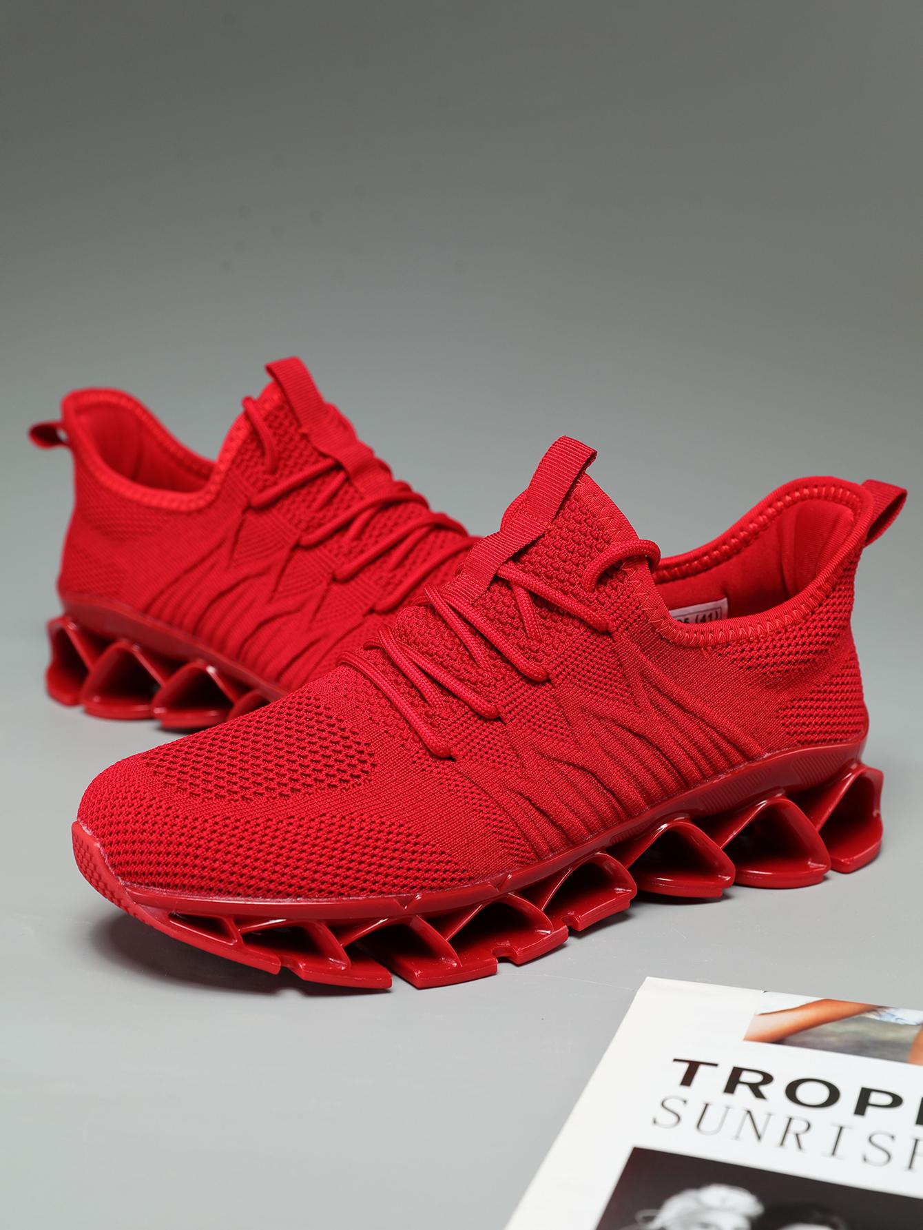 Men's Running Shoes Blade Tennis Walking Fashion Sneakers Breathable NonSlip Gym Sports Work Trainers,Knitted Mesh Breathable AndComfortable Platform Sneakers Runner Training Footwear Boy Athletic Closed Casual