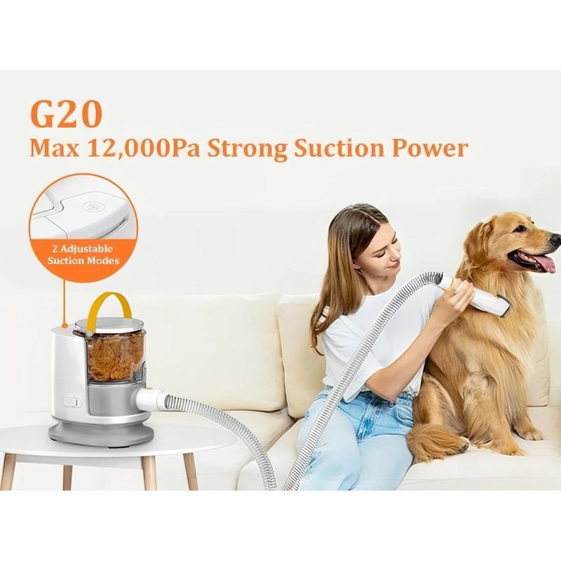 Puppyoo Pet Grooming and Vacuum Cleaner for dogs and cats， 13000Pa Vacuum Brush for Shedding Grooming, 1.5L Dust Cup,4m power cord length，Pet Products，Dog&Cat Hair Vacuum Groomer,Clipper & Hair Remover Roller for Dogs & Cats