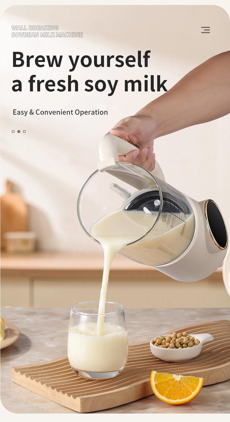 Multifunctional Soy Milk Maker with Timer Keep Warm Self Cleaning Juice Soy Milk Jam Making Functions 24 Hour Delay Start 7 Programs
