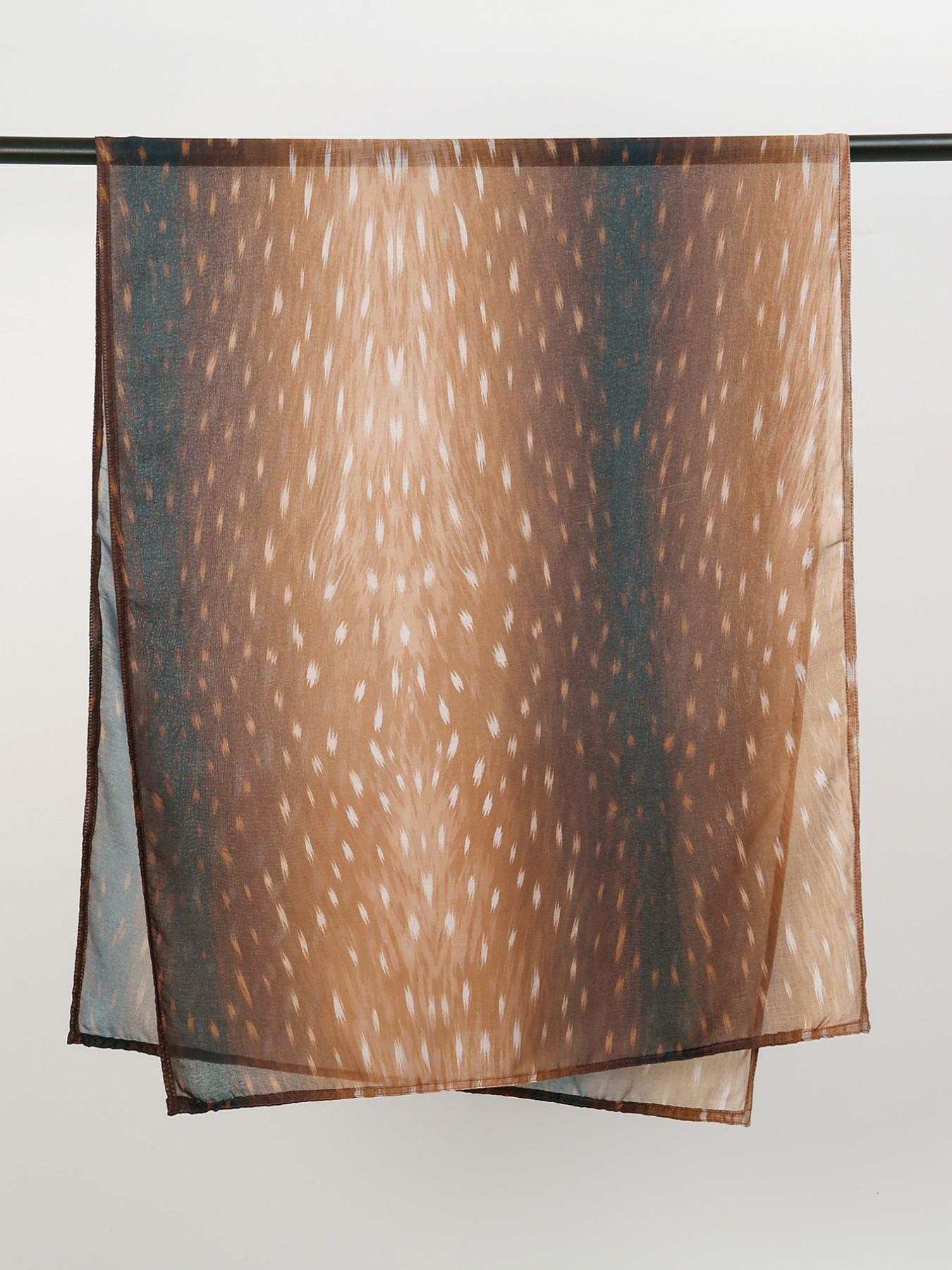 Watercolor Deer Spot Gradient Printed Scarf, Casual Fashionable Women's Lightweight Single-Sided Material, All Seasons Travel Daily Wear