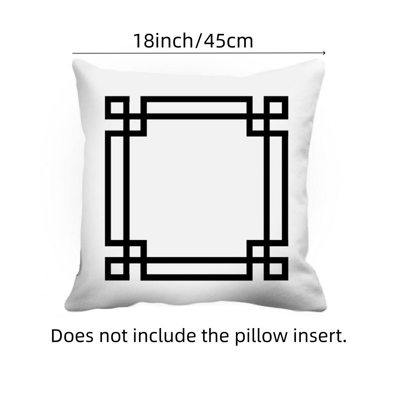 Modern Minimalist Geometric Pillow Cover, Border Cushion Case, Sofa Decoration Without Core, Stylish Home Accent