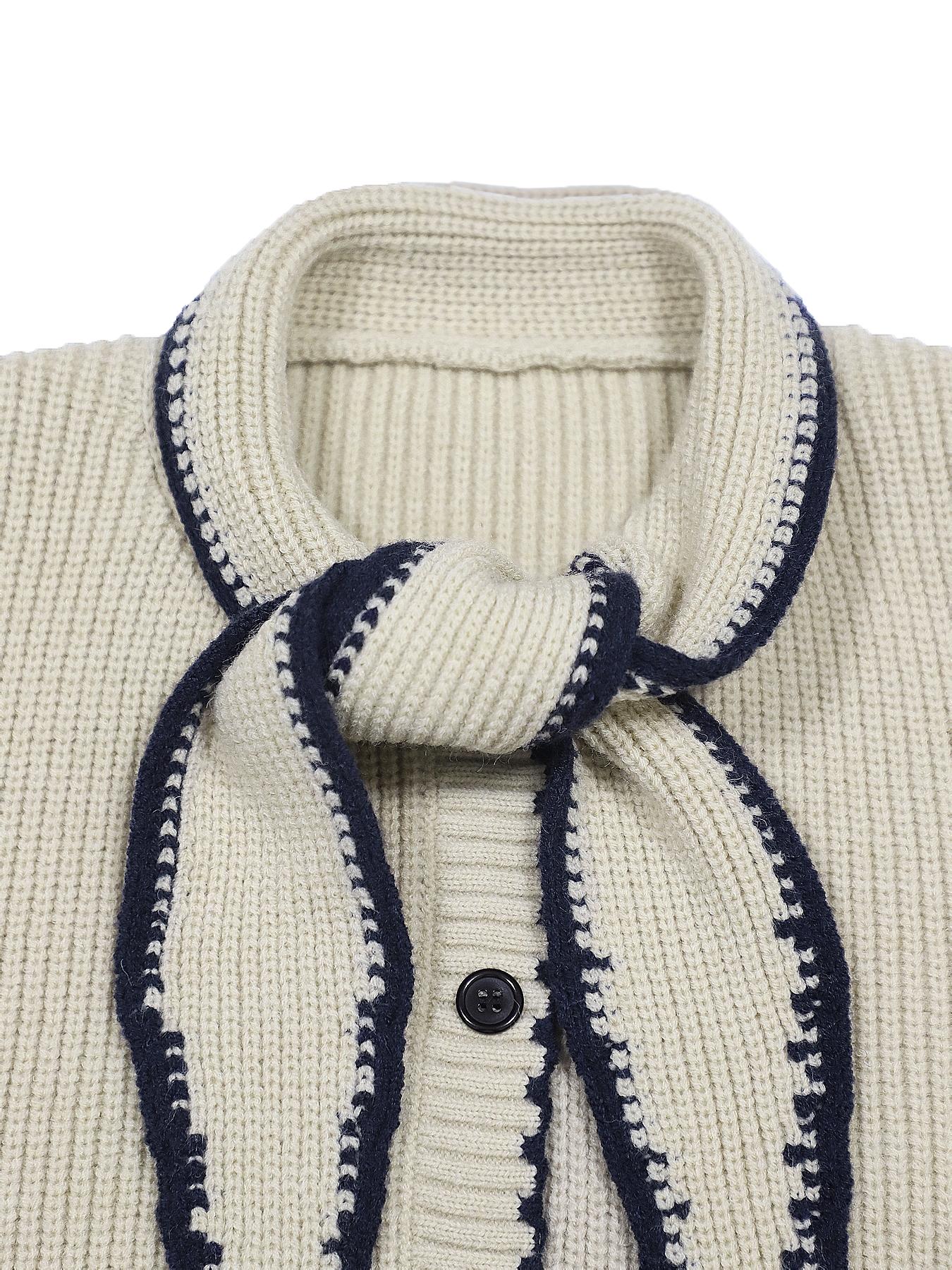 Spring Autumn Colorblock Navy Collar Button Vest Cardigan, Fashion Elegant Versatile Sweater Vest, Stylish Knitwear for Women, Knit Vest Tops