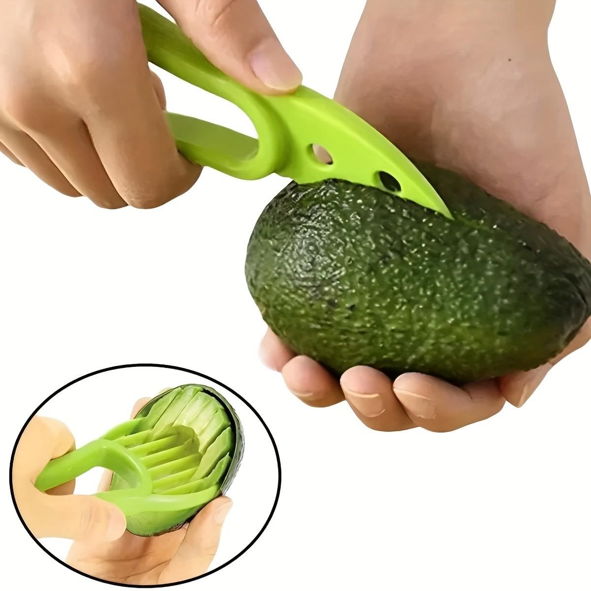 Avocado Pitter Slicer Cutter, Dual-Function Kitchen Tool, Efficient Avocado Corer & Slicer, Essential Cooking Accessory