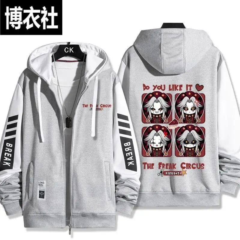 The Freak Circus Pierrot Men's and Women's Zipper Coat Hoodie Jacket Casual clothes Anime Spring and Autumn Top