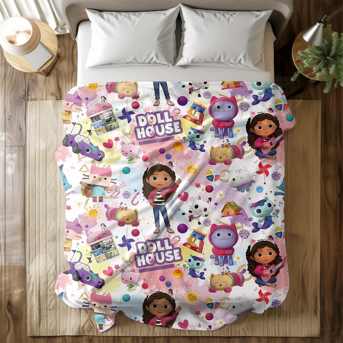 Cartoon Pattern, All-Seasons Ideal Gift for Boys Girls Men Women, Multifunctional Bed Sofa Chair Decor, High-Quality Camping Blanket, Soft Cozy Blanket