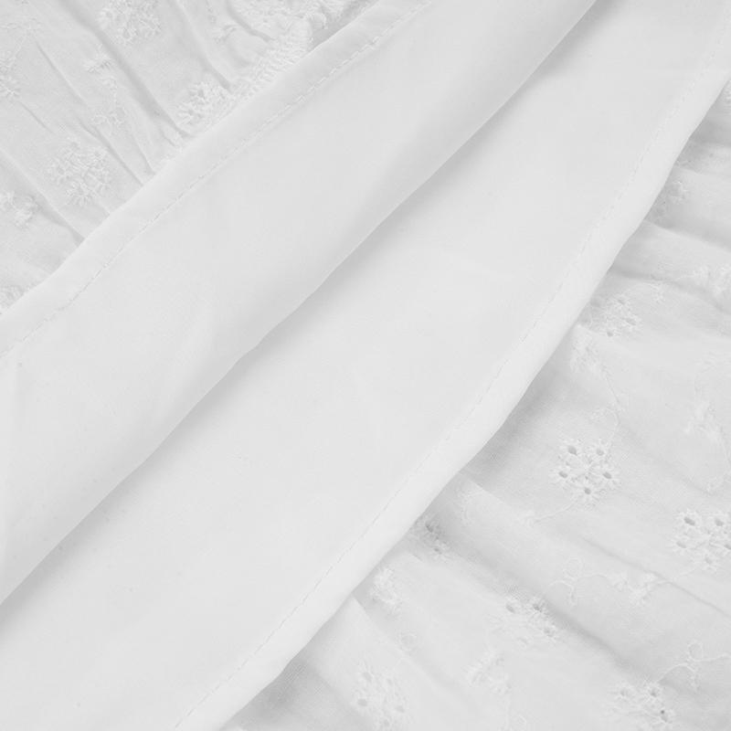 Bohemian Casual Style Textured A-Line Midi Skirt for Women with Ruffle Trim, Loose-Fitting Polka Dot Design for Leisure Wear