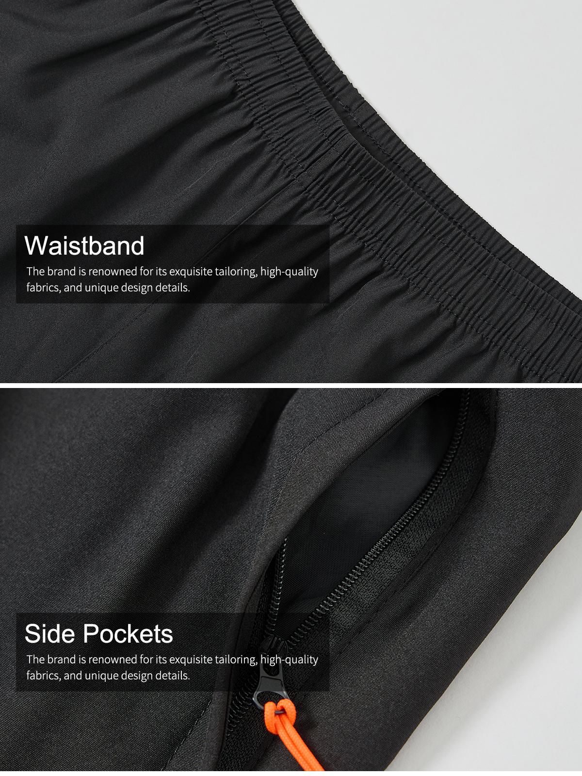 TJL men's summer sports shorts, men's casual pants, men's shorts, breathable fitness shorts, men's solid-color zipper pocket shorts, men's bottom wear, solid-color pocket zipper shorts