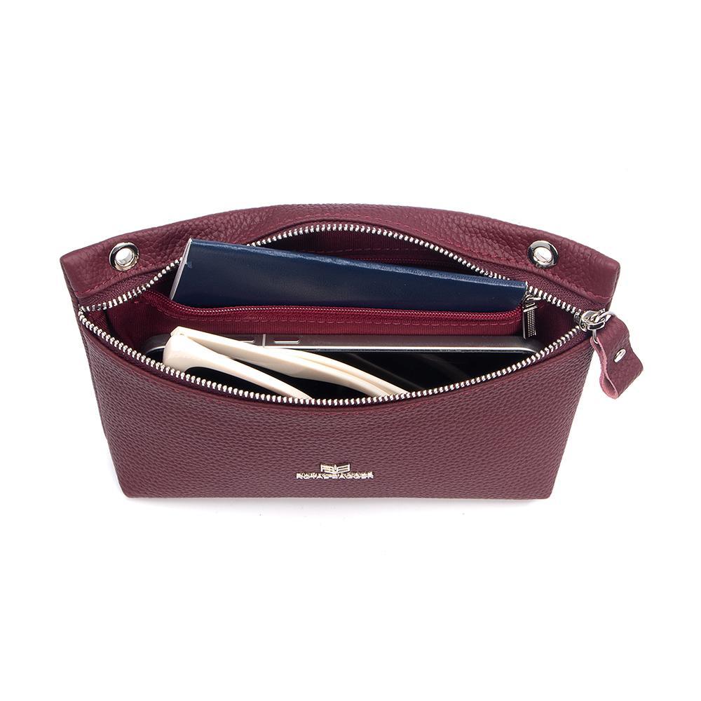 Royal Bagger Women's Classic Elegant Minimalist Genuine Leather Clutch Wallet - RFID-Blocking Small Zipper Coin Purse, Durable Fashion Accessory for Holiday Casual to Formal Use, 1-Bag Solution, Coin Holder/Purse