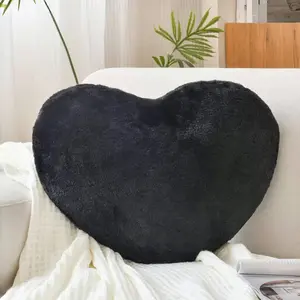 1pc Pink Heart Shaped Ultra Soft Plush Throw Pillow, Cozy Pastel Aesthetic Faux Fur Cushion, Fluffy 3D Love Heart Decorative Pillow for Bedroom, Living Room, Dorm, Office & Lounge, Perfect Gift for Home Decor Enthusiasts, Valentine’s Day or Special Occasi