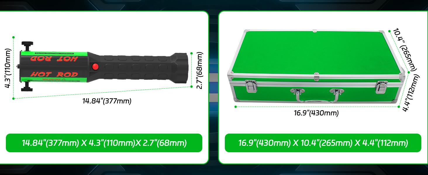 SOLARY Green Induction Heater Kit – 1100W Rusty Bolt Remover with Coils & Green Aluminum Case