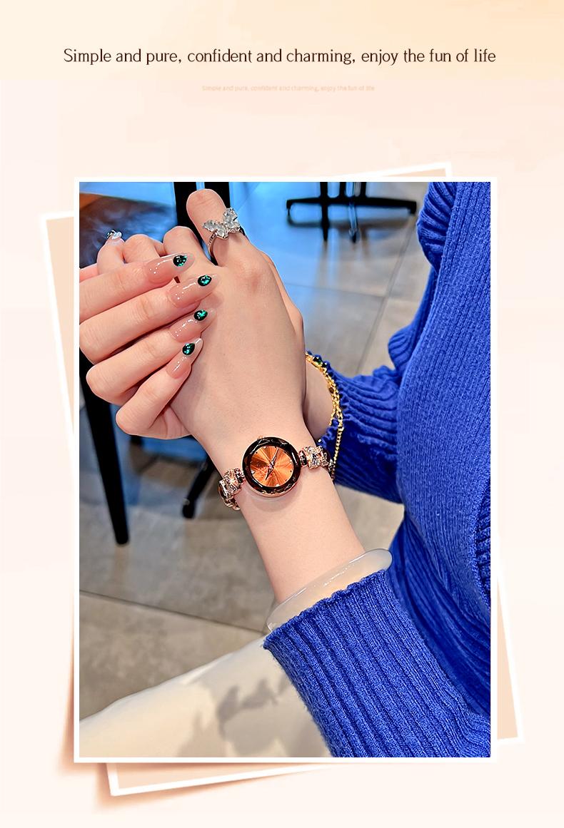 Clvmu Kiai Ladies Elegant Butterfly Watch Bracelet Set with Heart Shaped Gift Box Exquisite Necklace Ring Earrings Fashionable Jewelry for Women Perfect Festival Gift Baby G Rhinestone Wristwatch