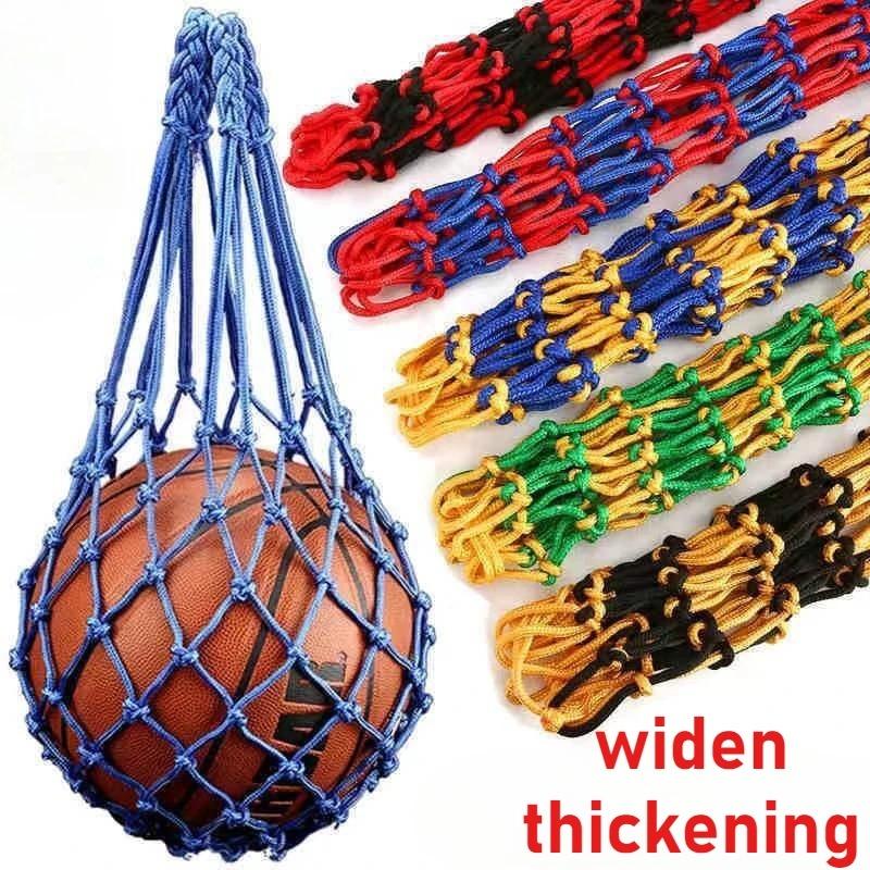 1count Ball Net Bag Basketball Tote Bag Youth Football Net Outdoor Sports Nylon Mesh Storage Ball Type Thickened Net Bag Ball Calcio
