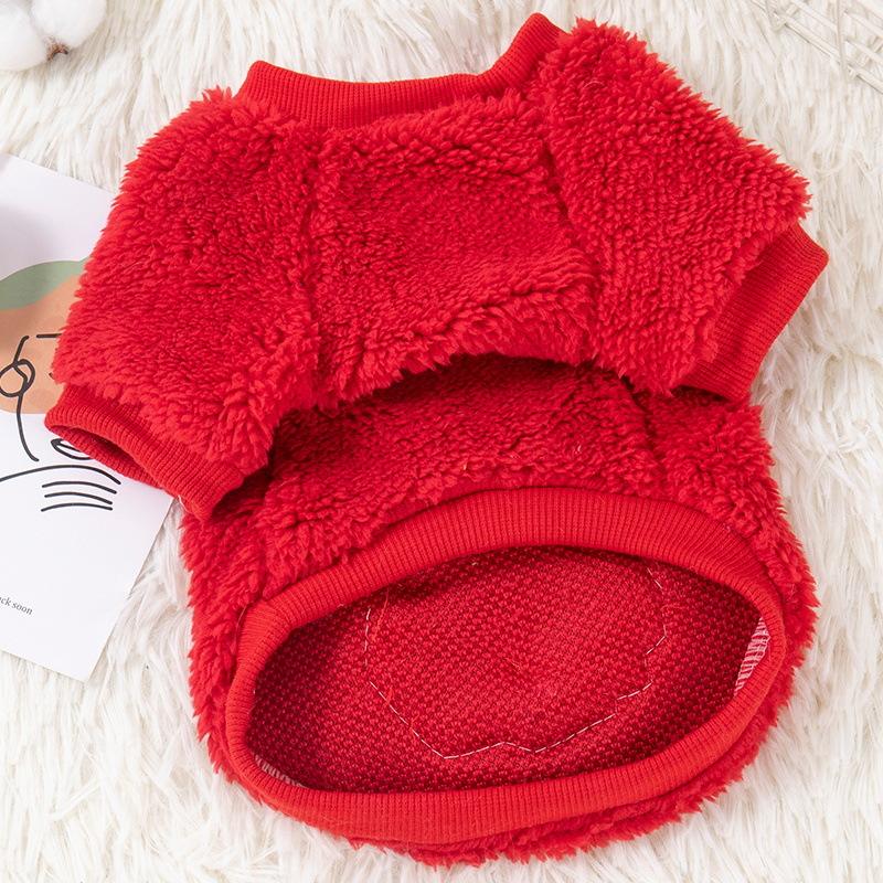 Autumn Winter Dog Clothes Festive Lion Dance Vest for New Year Teddy Bichon Pomeranian Cats Chinese Outfit