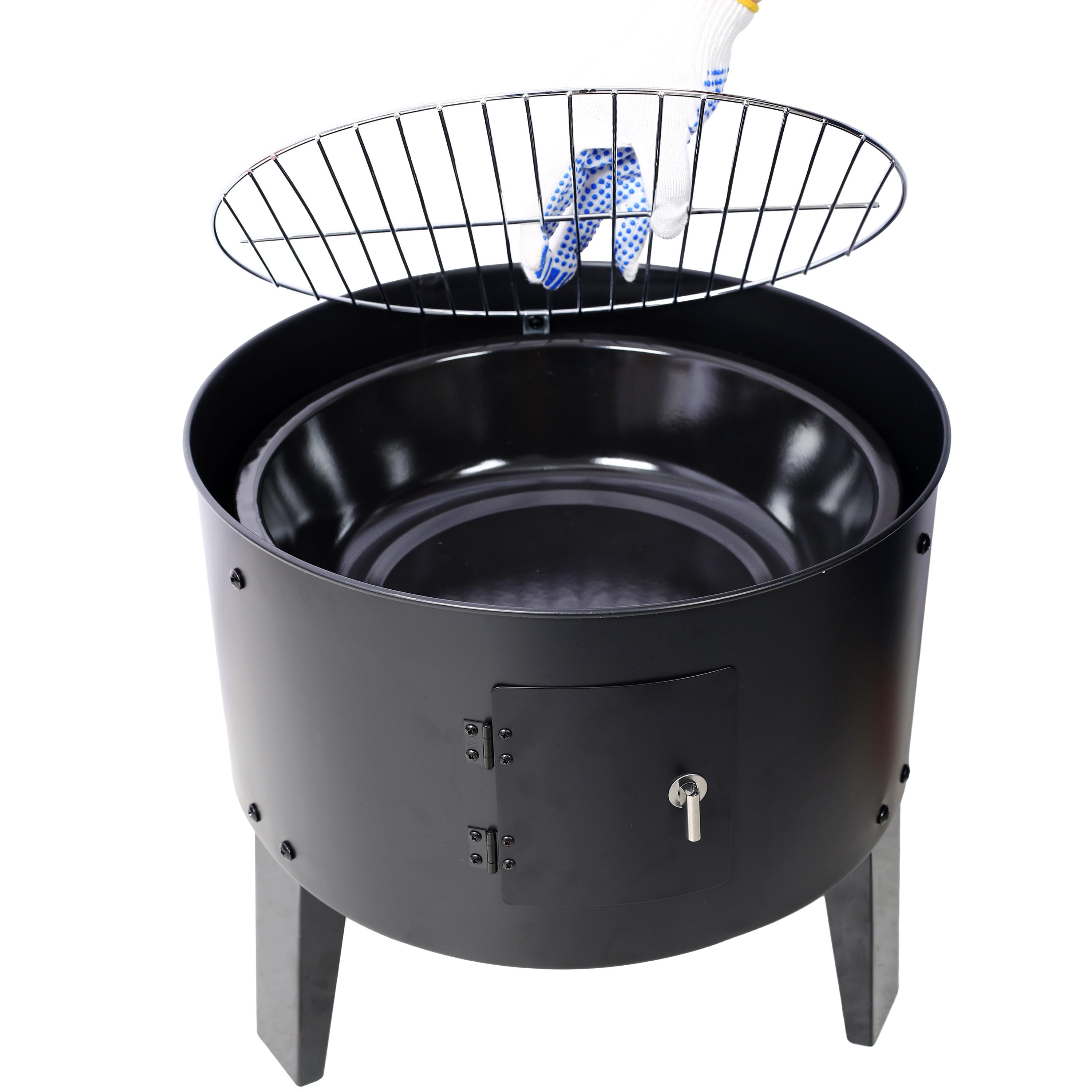 Charcoal Smoker Grill Wood Smoker Grills Outdoor Cooking 16/17 Inch Vertical Smoker Portable BBQ Grill for Camping, 16 Inch, Traditional Charcoal Smoker Grill Wood Smoker Grills Outdoor Cooking 16/17 Inch Vertical Smoker Portable BBQ Grill for Camping, 16 Inch, Traditional
