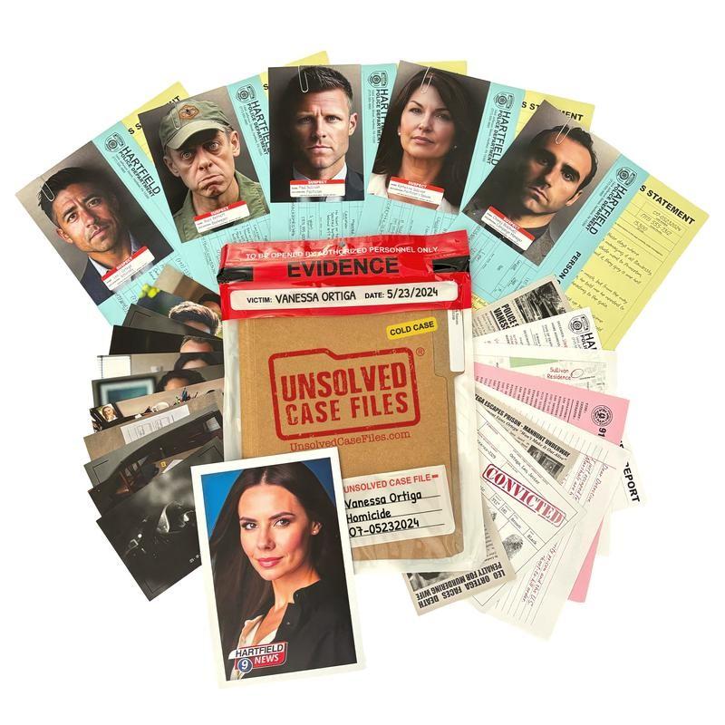 Vanessa Ortiz Case Detective Game Mystery Archive, Cold Case Detective Suspense Game, Suitable for Ages 14+, Friends Party Halloween Christmas