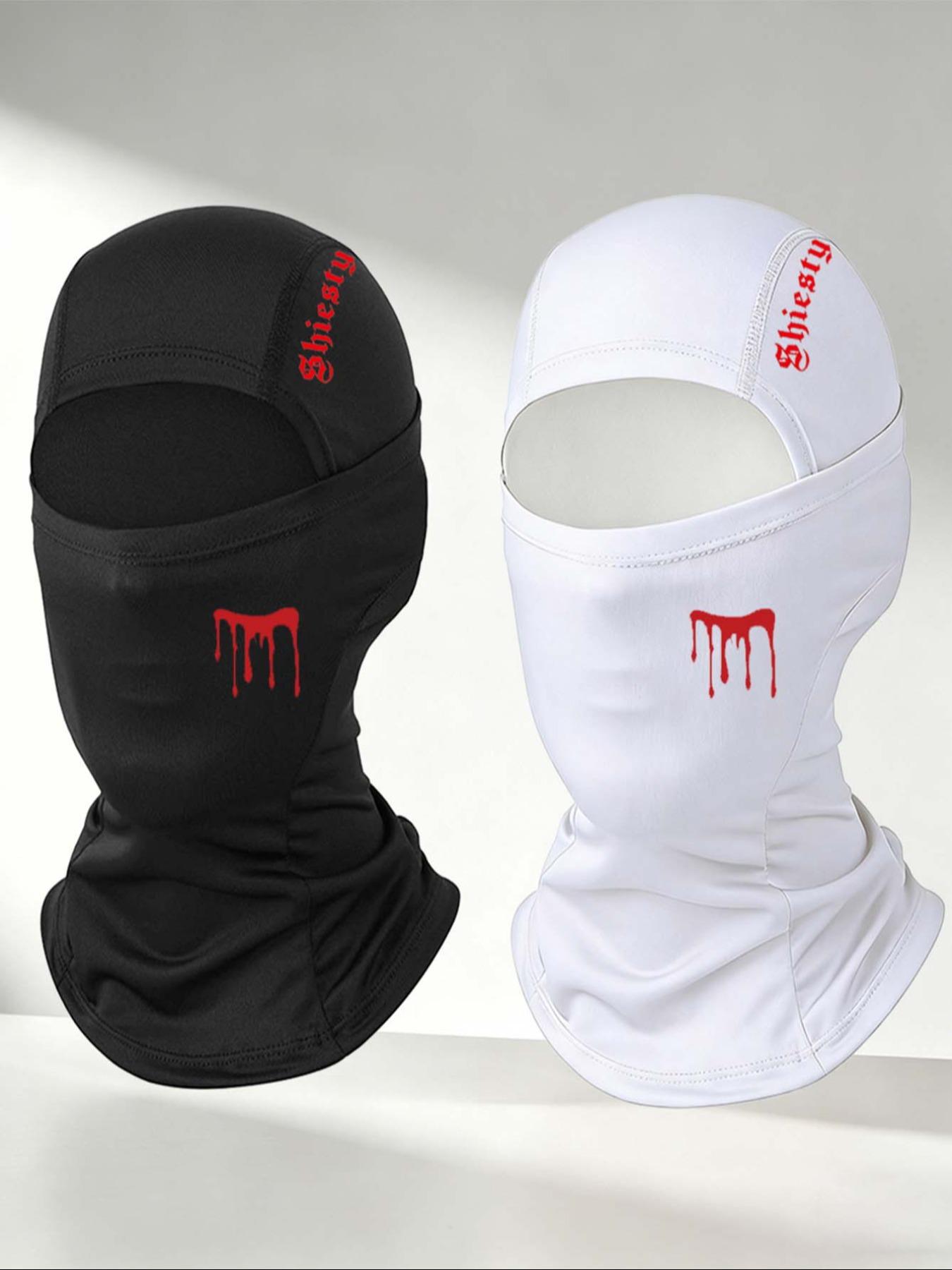 Balaclava Hat with 'shiesty' Print, Breathable Ice Silk Full Face Mask, Ideal for Skiing, Festivals, Motorcycle Riding, Outdoor Sports