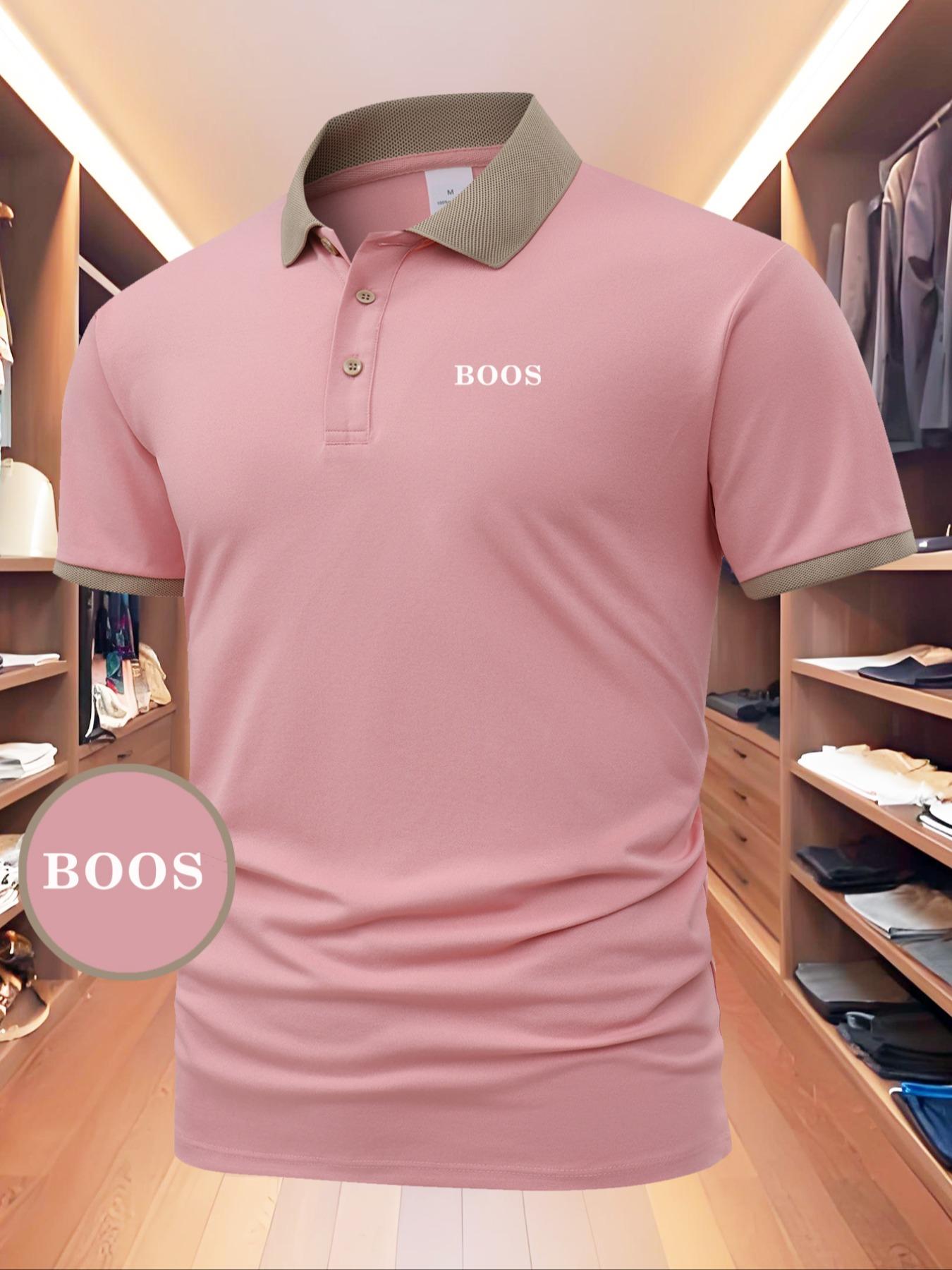 Men's Colorblock Short Sleeve Casual Collared Polo Shirt, Regular Fit Fashion Comfy Half Placket Top for Summer, Men's Clothes for Outdoor Wear, Menswear