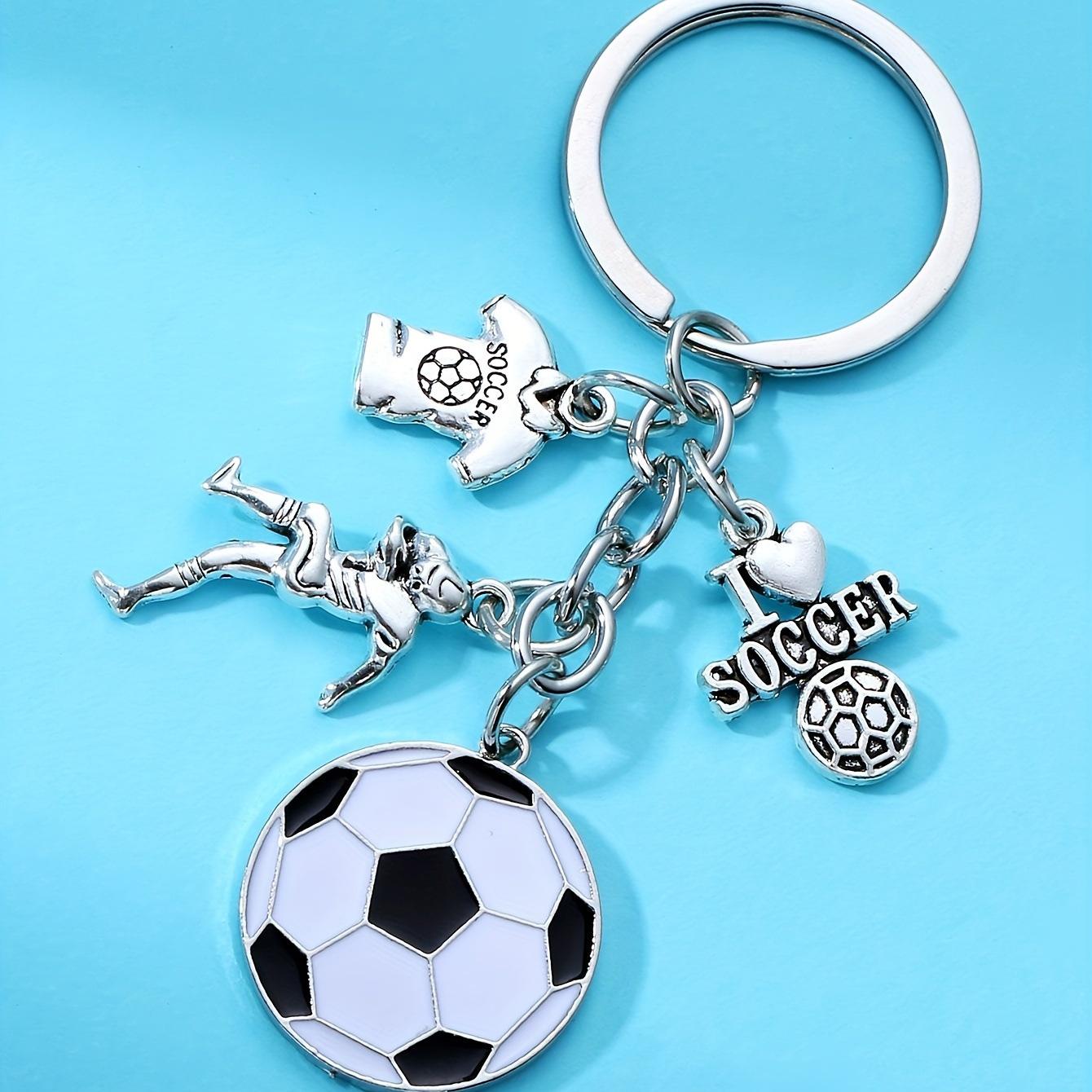 Fashion Zinc Alloy Oil Drip Football Keychain, Sports Game Key Ring for Athletes, Backpack Pendant Gift for Friends & Boyfriend,Creative DIY Sports Ball Keychain, Football Keyring Bag Charm, Unique Key Holder Accessory, Perfect Gift for Sports Enthusiasts